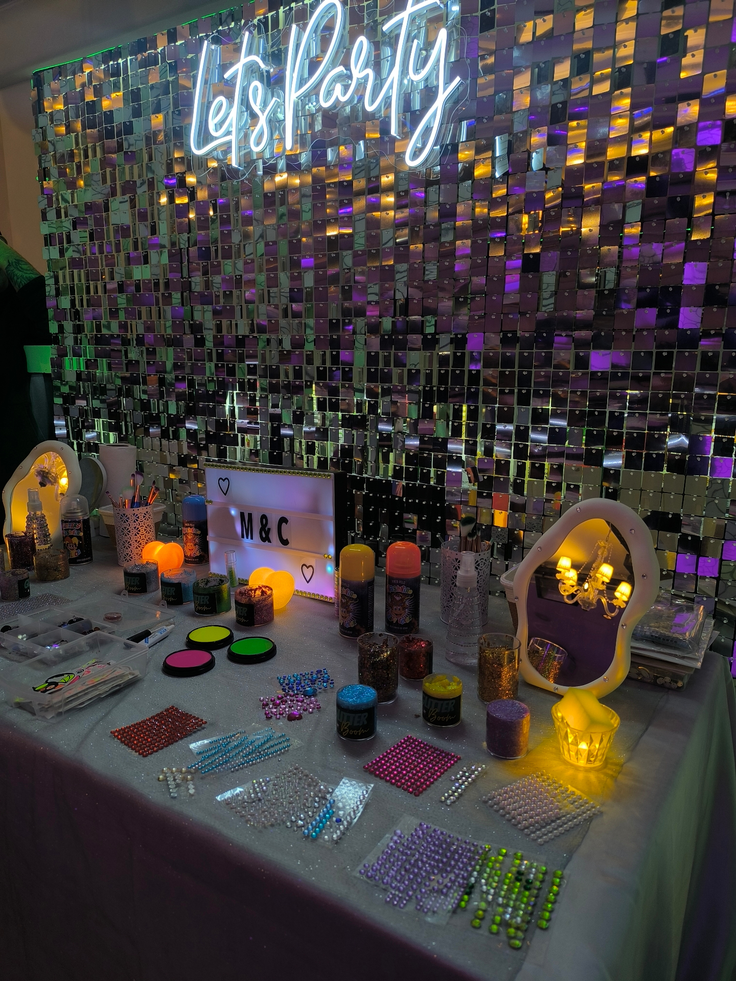 Stand de glitter Let's Party