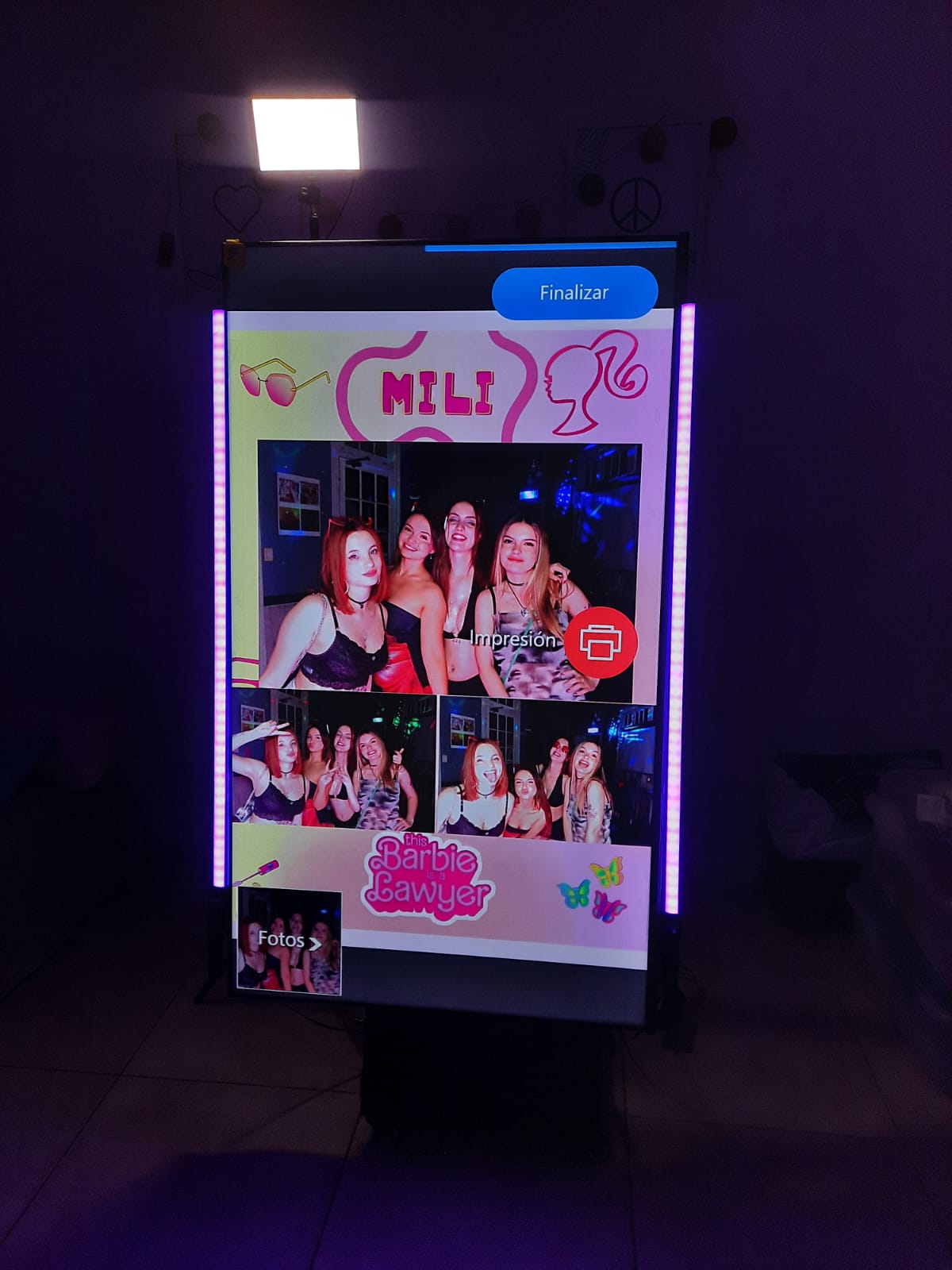 Photo tótem en fiesta de 15